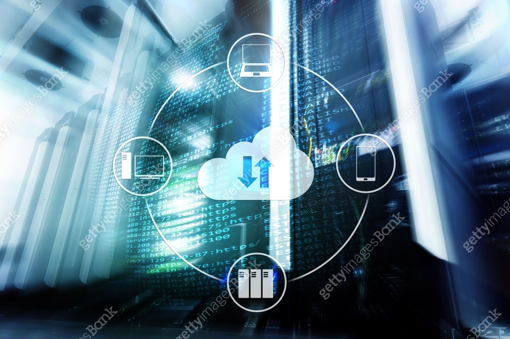 CLoud server and computing, data storage and processing. Internet and ...