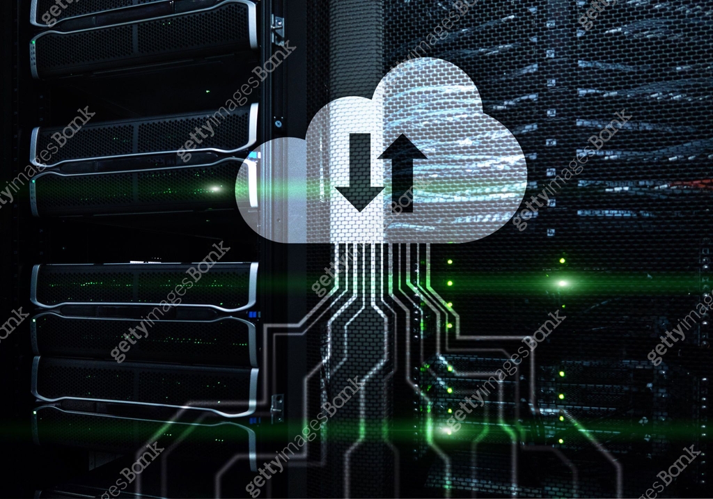CLoud server and computing, data storage and processing. Internet and ...