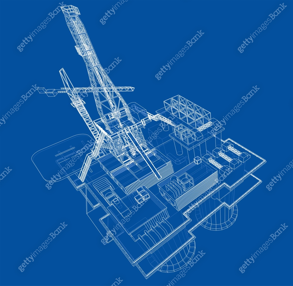 Oil Rig Design File Offshore oil rig drilling platform concept 이미지 (1077951126) 일러스트, 무료 ...