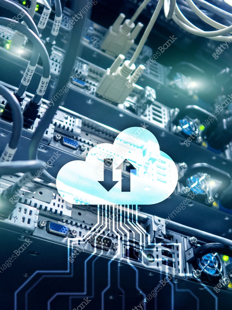 CLoud server and computing, data storage and processing. Internet and ...