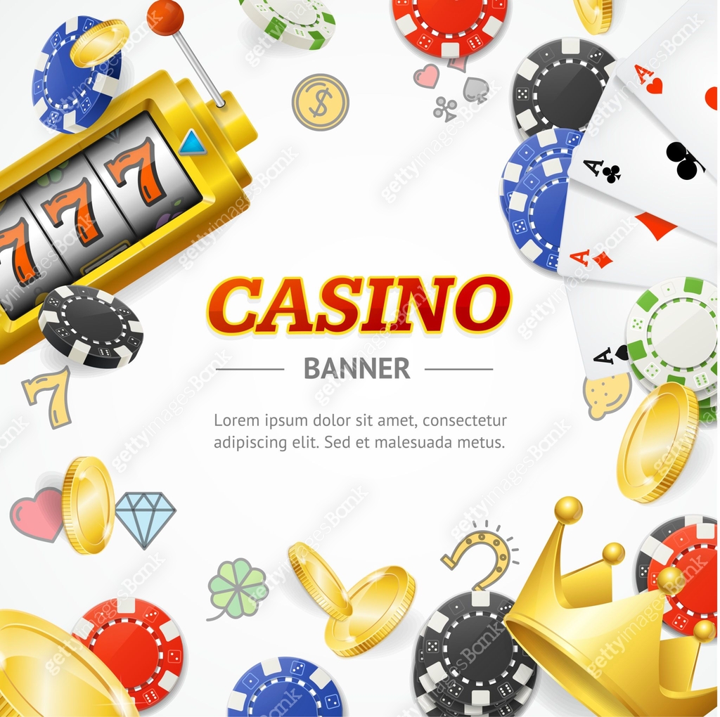 Casino Concept Banner Card with Realistic 3d Detailed Elements. Vector ...