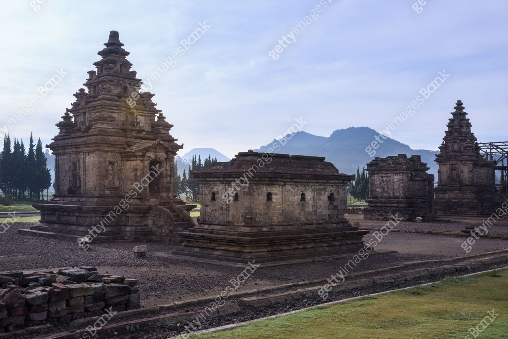 Arjuna Java Candi Arjuna hindu temple, in Arjuna complex, Dieng Plateau, Central ...