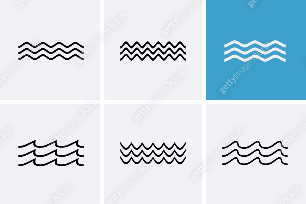 Wave Icon set 이미지 (1094803668) 일러스트, 무료 일러스트, 아이콘, 무료 아이콘 - 게티이미지뱅크