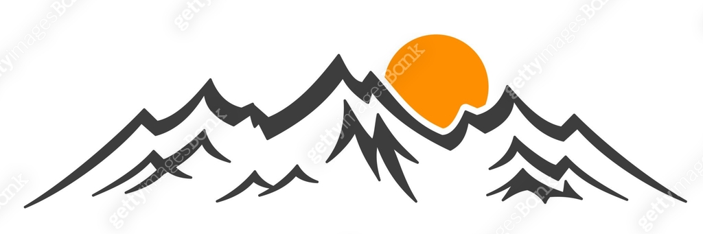 Mountian Ridge Vector Mountain ridge with many peaks and sun - stock vector 이미지 (1096910554 ...