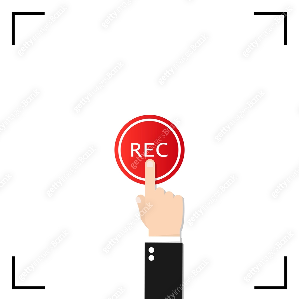 Currently Filing Sign Framed recording sign, currently recording, rec, vector 이미지 (1093194672 ...