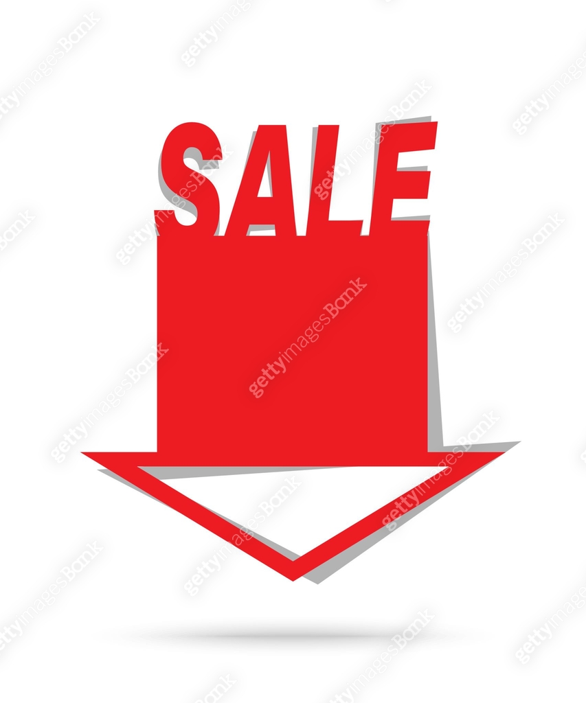 Sale red sticker arrow Super Sale arrow banner. Big sale, Vector ...