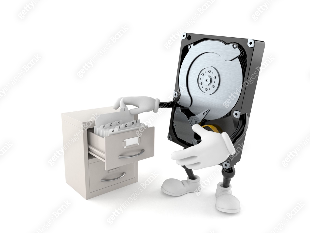 Computer Character Drive Image Hard disk drive character with archive 이미지 (1138709000) - 게티이미지뱅크