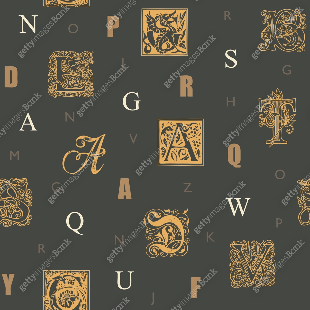 Pattern Intial S seamless pattern with capital and initial letters 이미지 (1136611081) 일러스트 ...