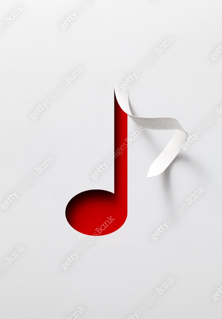 Music note. Paper cut of music note. 이미지 (1136314964) - 게티이미지뱅크