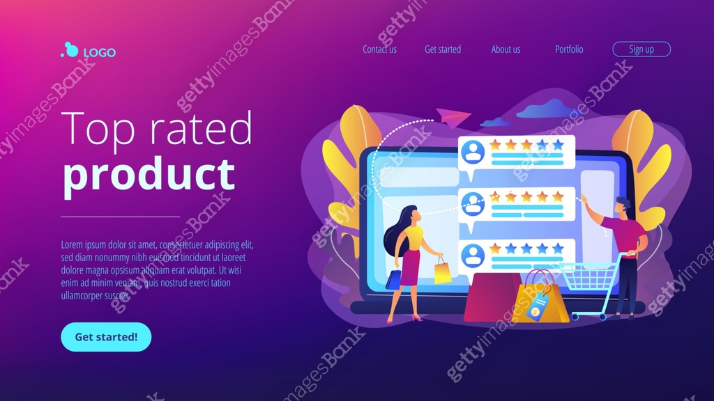 Reputation System Ui Seller reputation system concept landing page. 이미지 (1133029978) 일러스트 ...