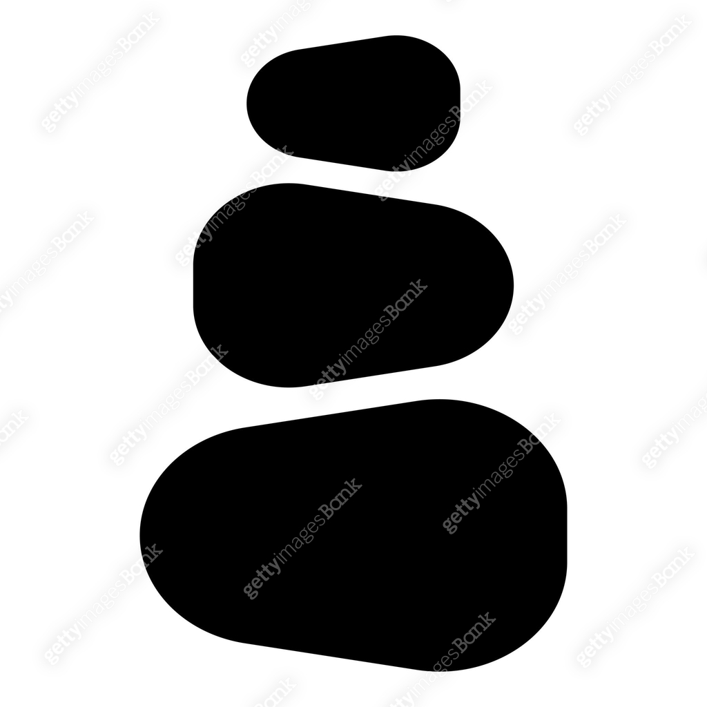 Stacked stones Stack stones Zen stone tower Spa stones stack icon black ...