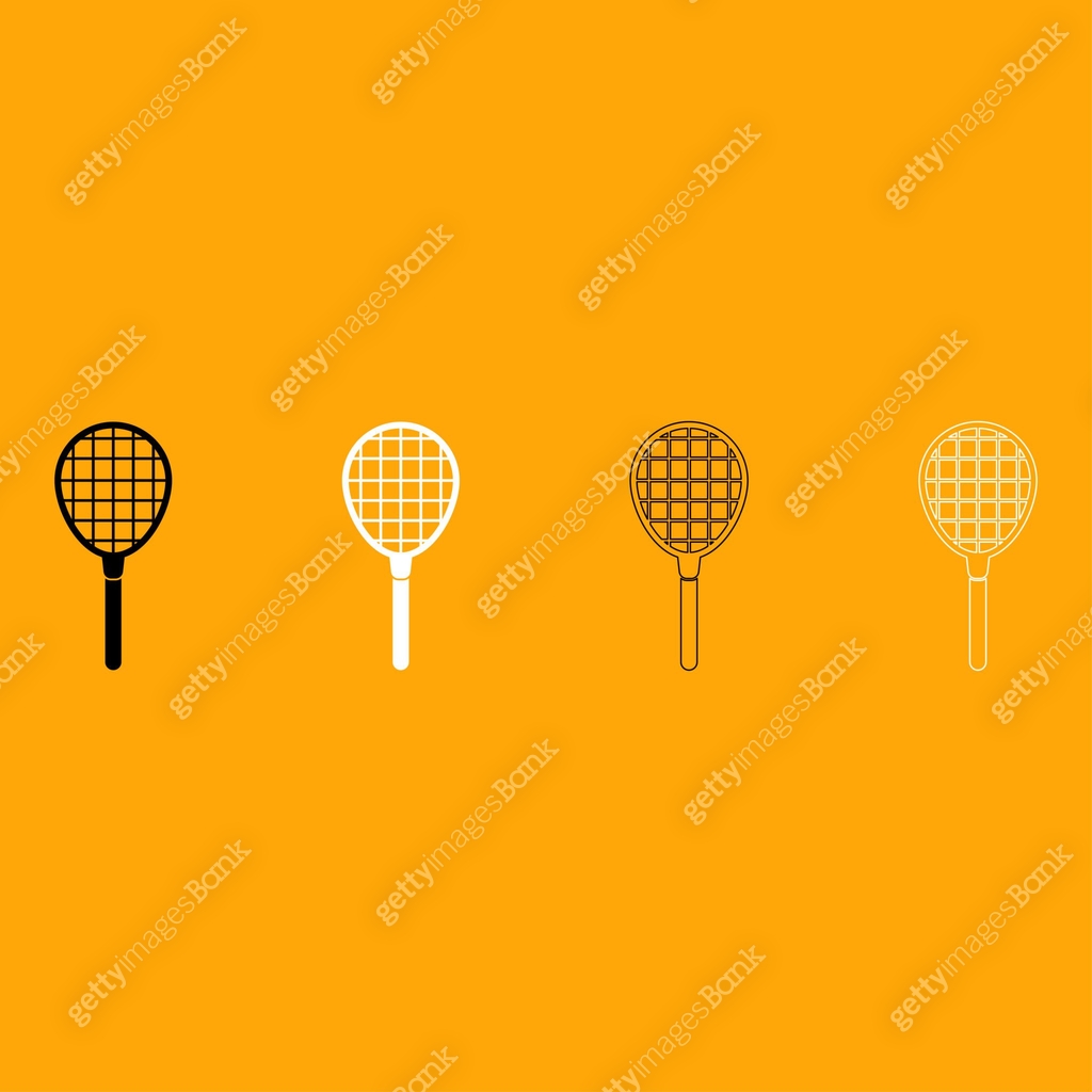 Tennis Racket String Icons Tennis racquet set black and white icon . 이미지 (1141745004) 일러스트, 무료 ...
