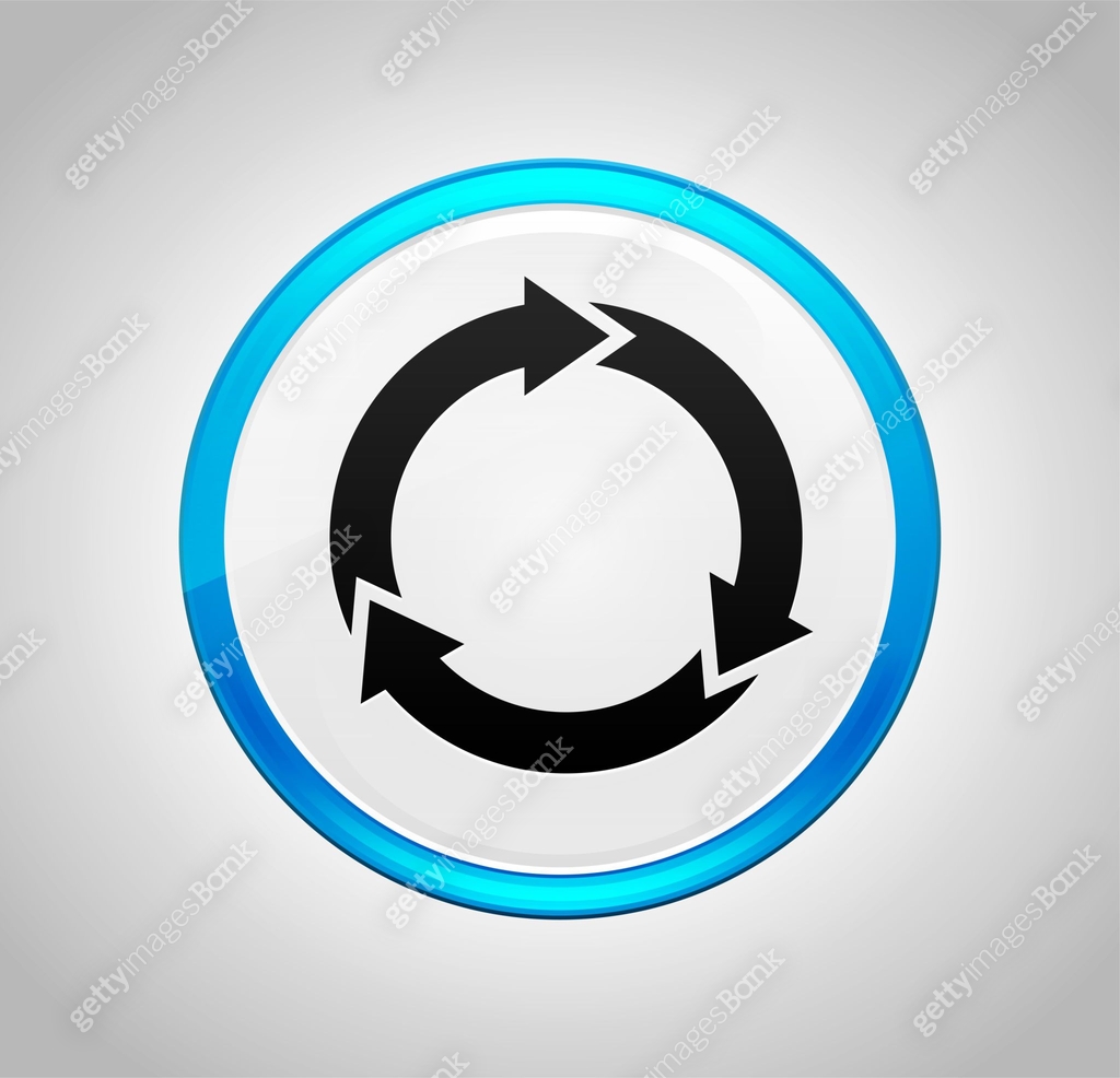 Refresh update icon round blue push button 이미지 (1143865241) 일러스트, 무료 ...