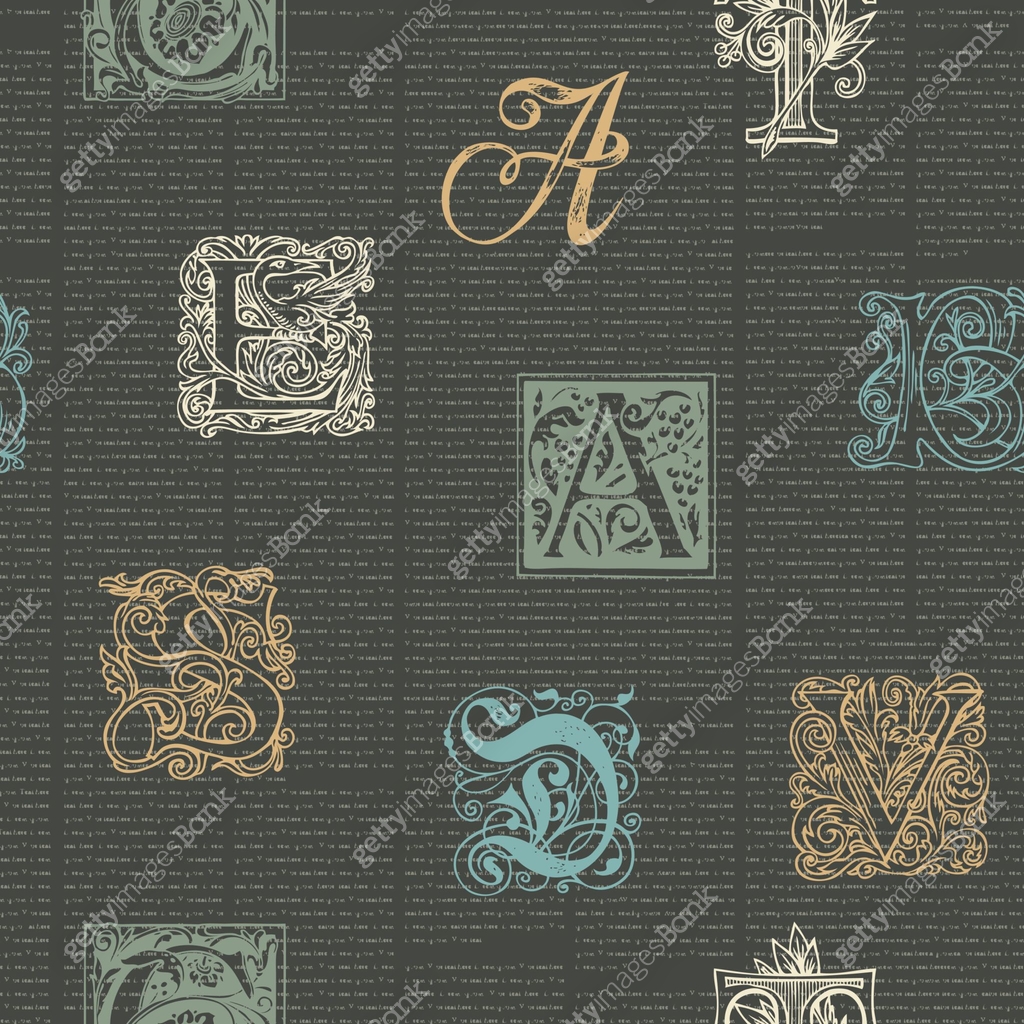 Pattern Intial S seamless pattern with capital and initial letters 이미지 (1140368294) 일러스트 ...