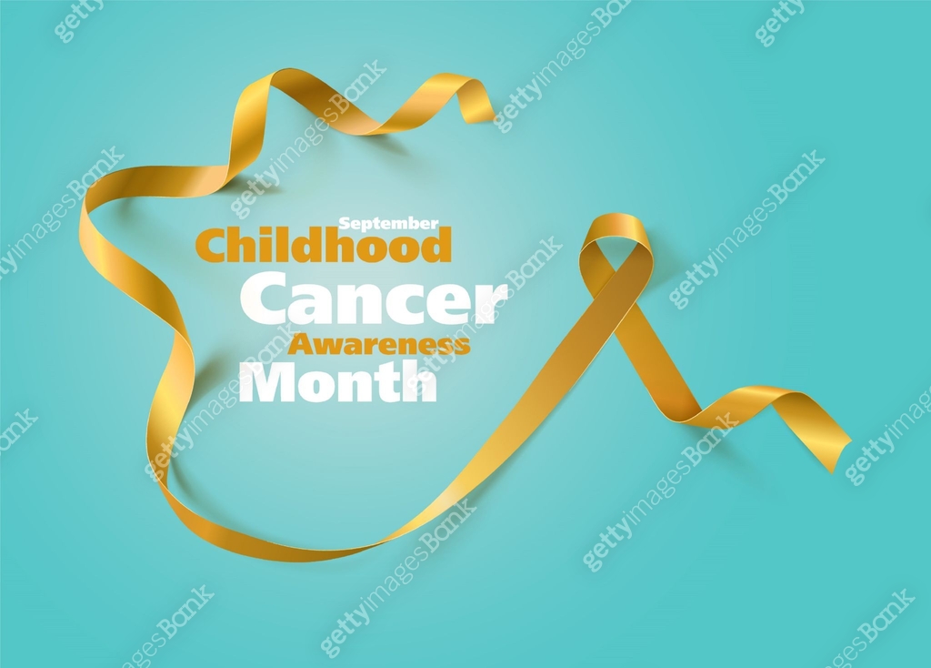 Childhood Cancer Awareness Calligraphy Poster Design. Realistic Gold ...