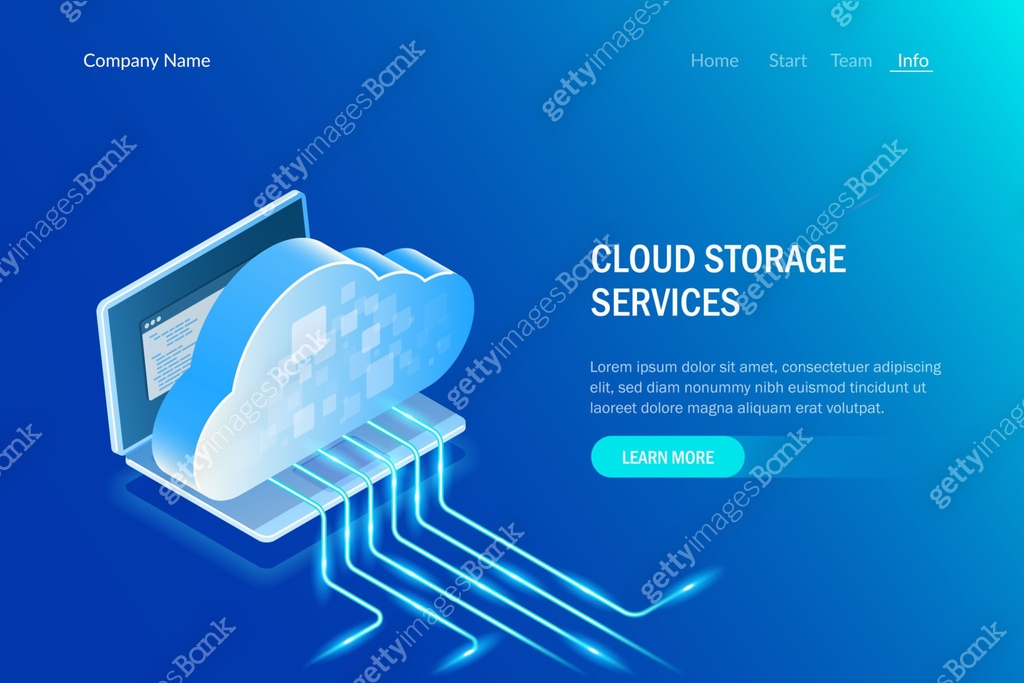 Data Loading Design Cloud Storage Services Isometric Concept. Data loading process ...