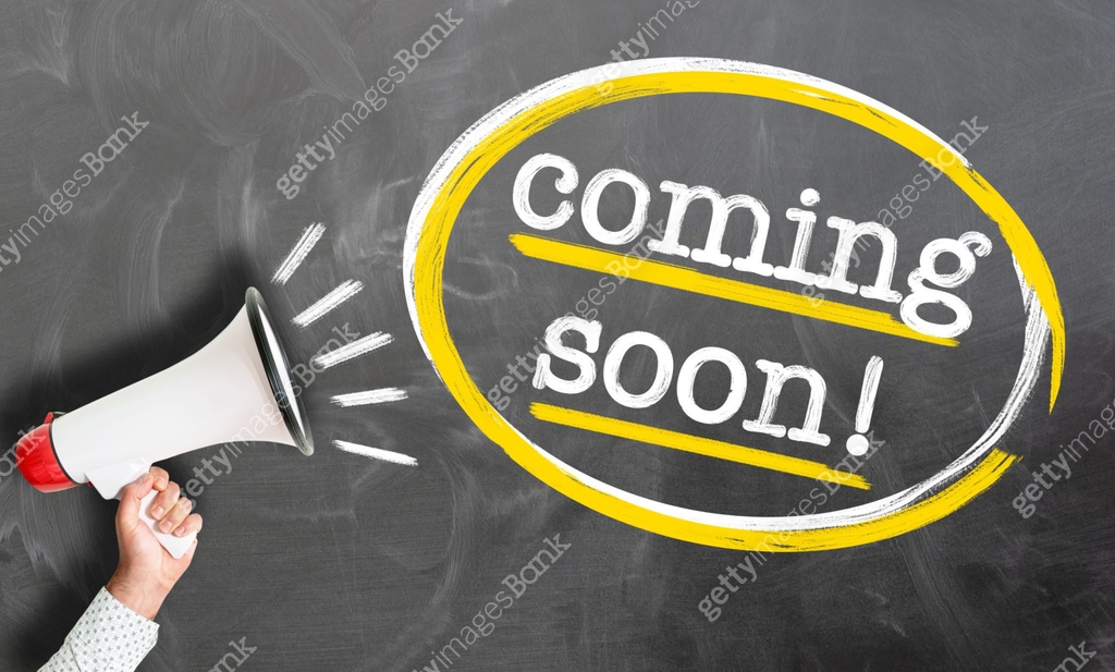 Soon Hand Sign hand holding megaphone against chalkboard with words COMING SOON 이미지 ...