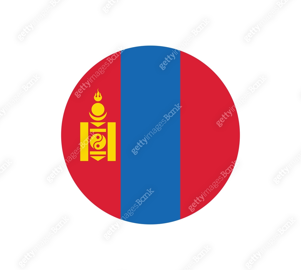 National Mongolia flag, official colors and proportion correctly ...