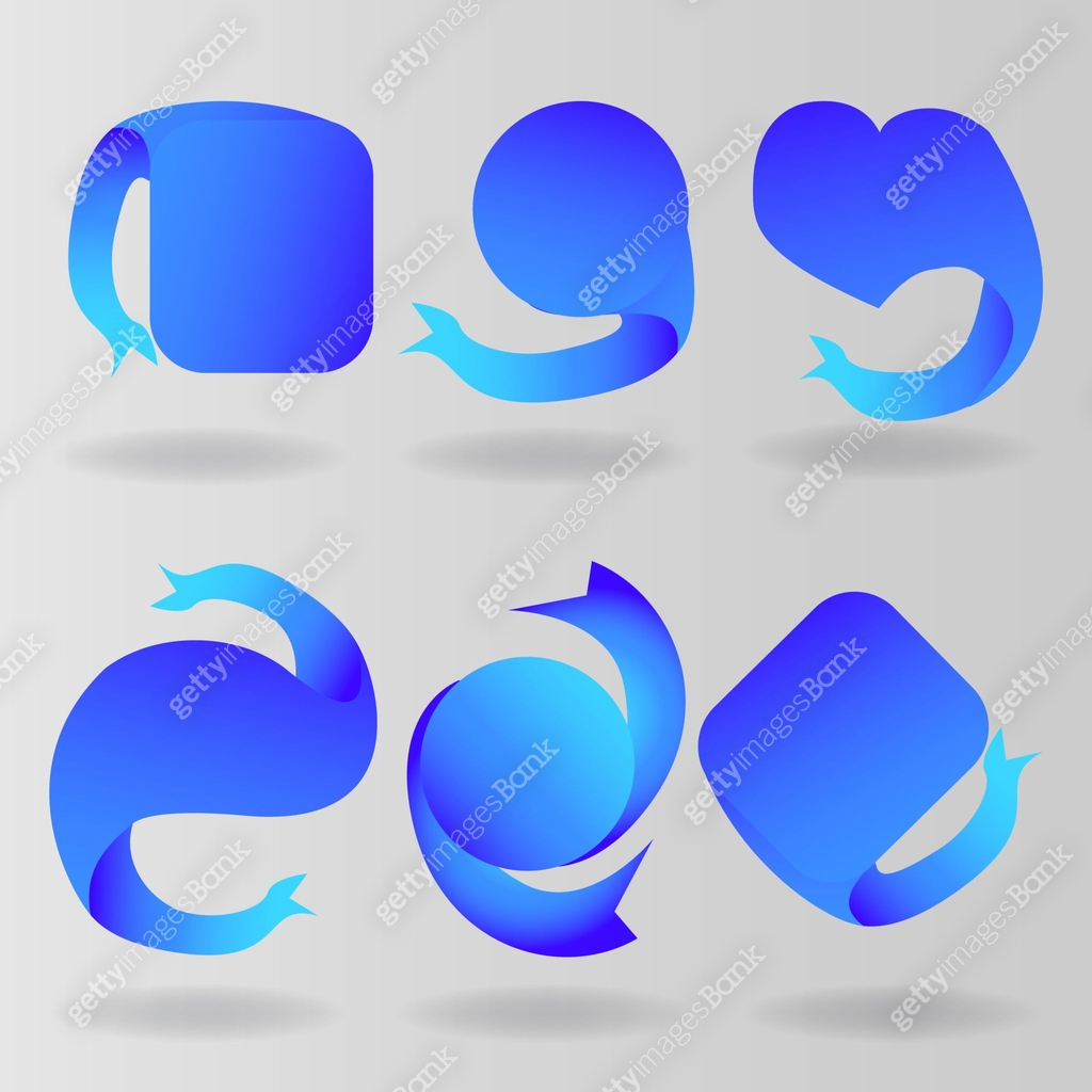 Interface Ribbon Overlay Ribbon set, six interface decoration elements for web and print 이미지 ...