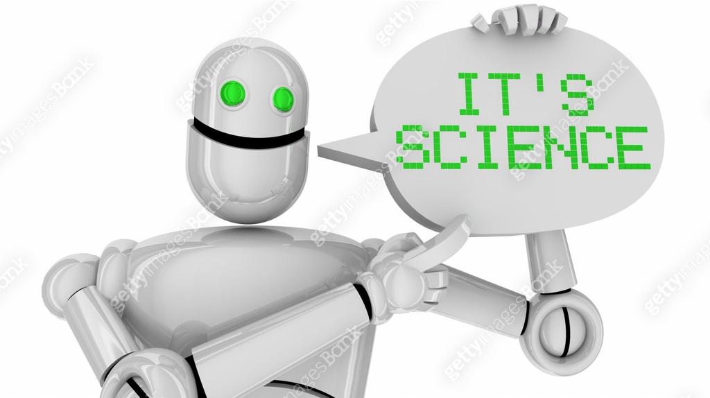 Its Science Robot Speech Bubble Scientific Discovery Learning 3d ...