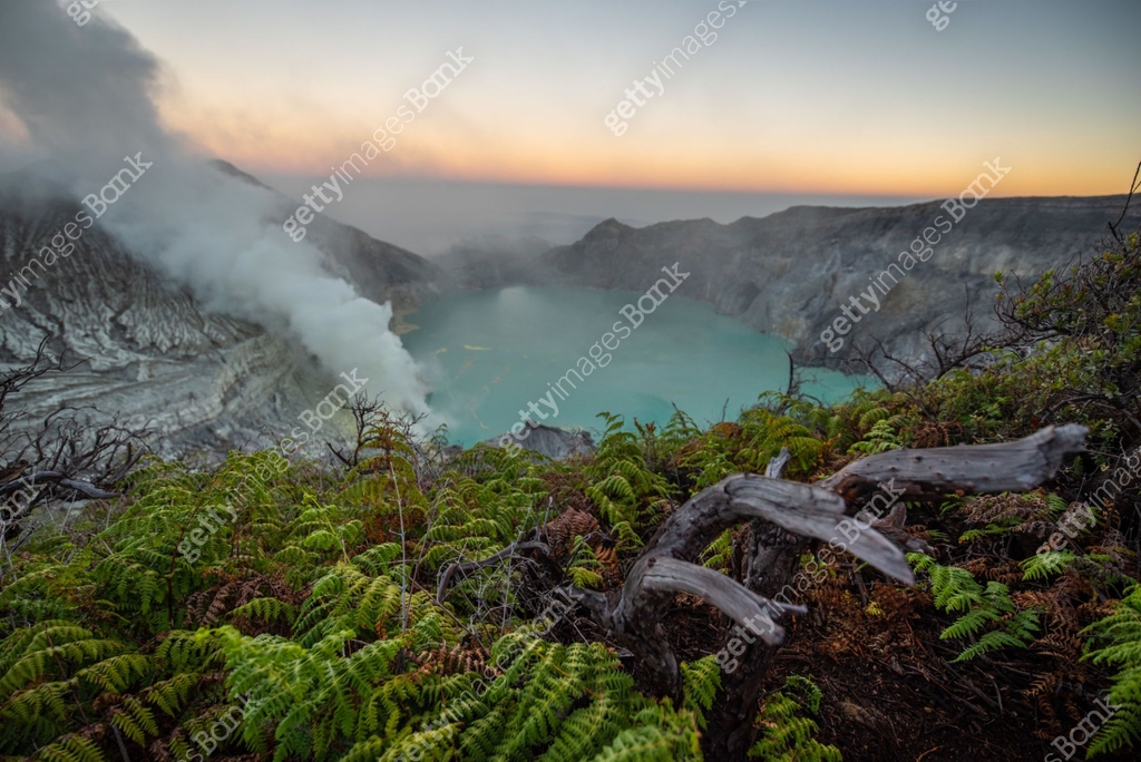 Indonesia Kawah Ijen Volcano crater.Kawah Ijen is famous place ...