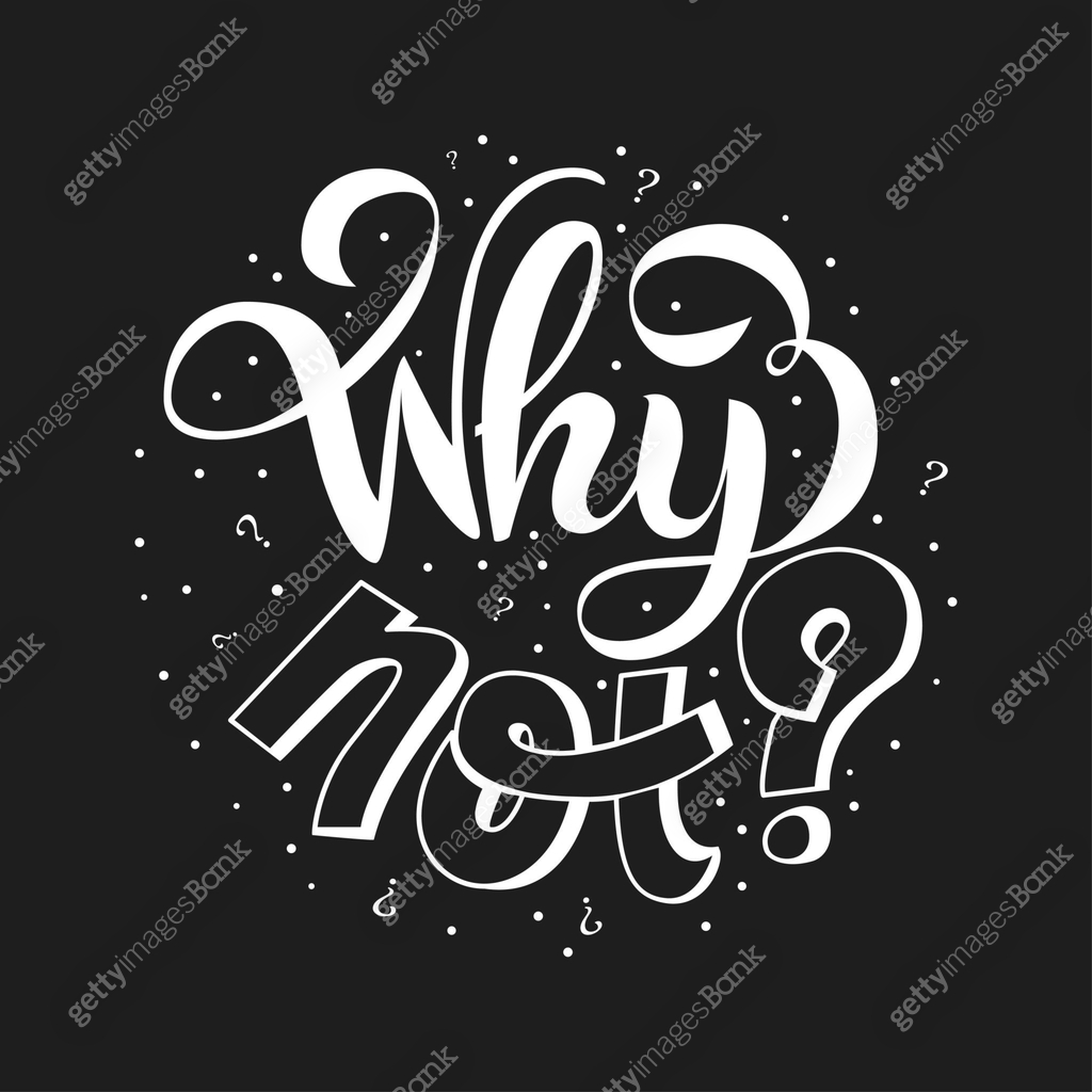 Why Lettering Red Illustration of lettering why not. Sticker, printing 이미지 (1170327696 ...