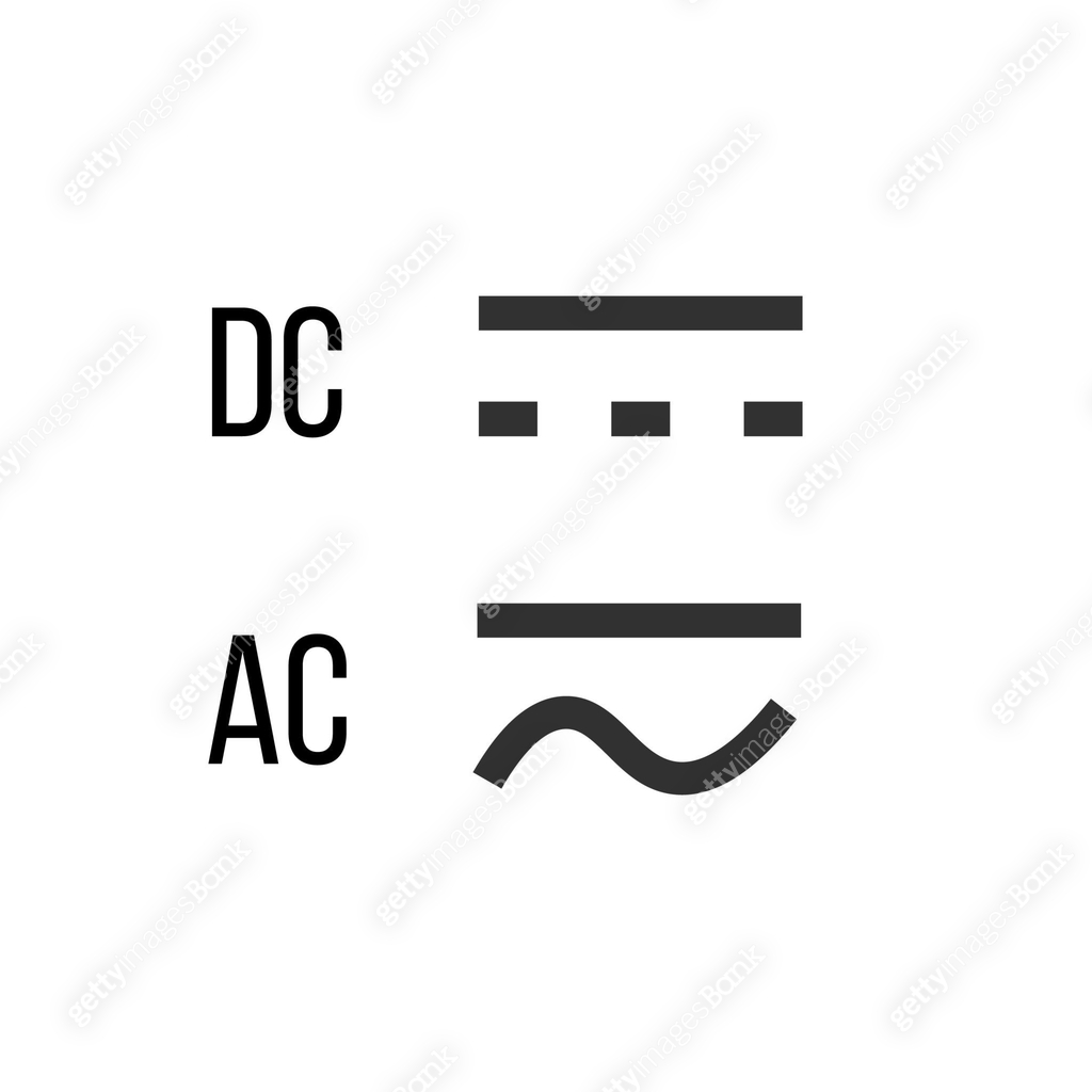 Direct and Alternating Current DC and AC Symbol Sign, Vector ...