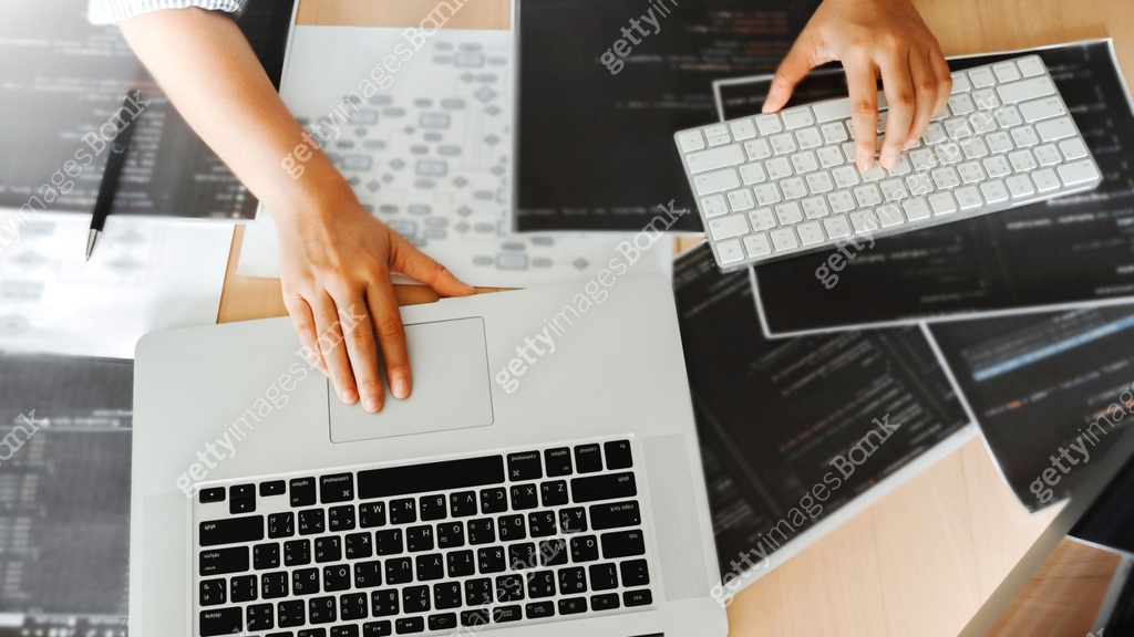 Developing programmer reading computer codes Development Website design ...