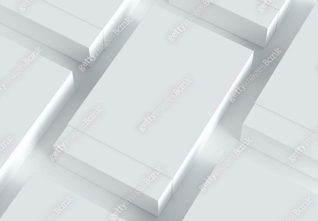 Product BOX Packages Mockup on white Background. 3D render. 이미지 ...