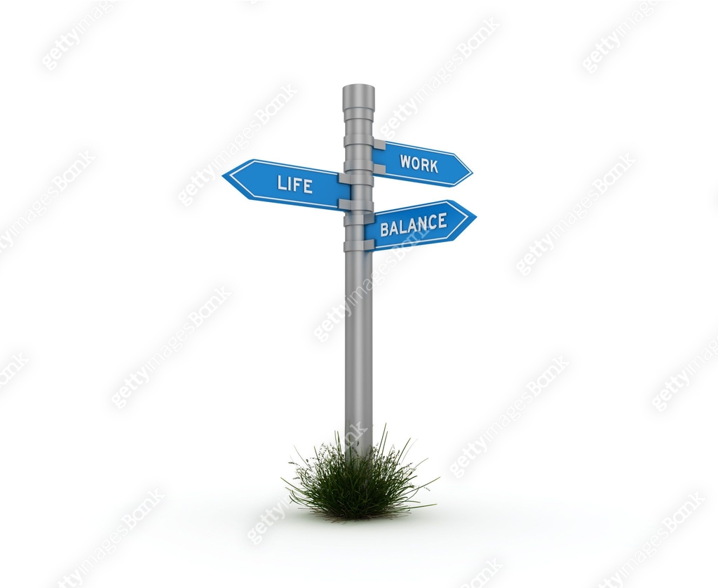 LIFE WORK BALANCE Directional Sign - 3D Rendering 이미지 (1170576335) 일러스트 ...