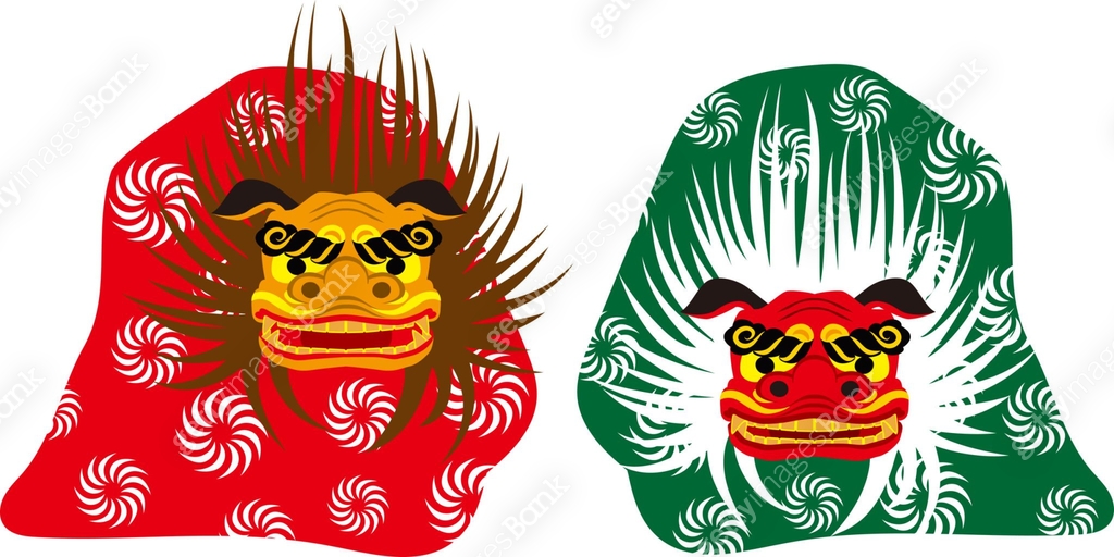 Lion dance. Japanese traditional event. Vector material 이미지 (1169091655 ...