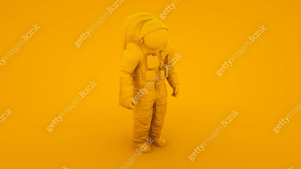 Yellow Spaceman Astronaut Cosmonaut 3d illustration 이미지 (1172001880 ...
