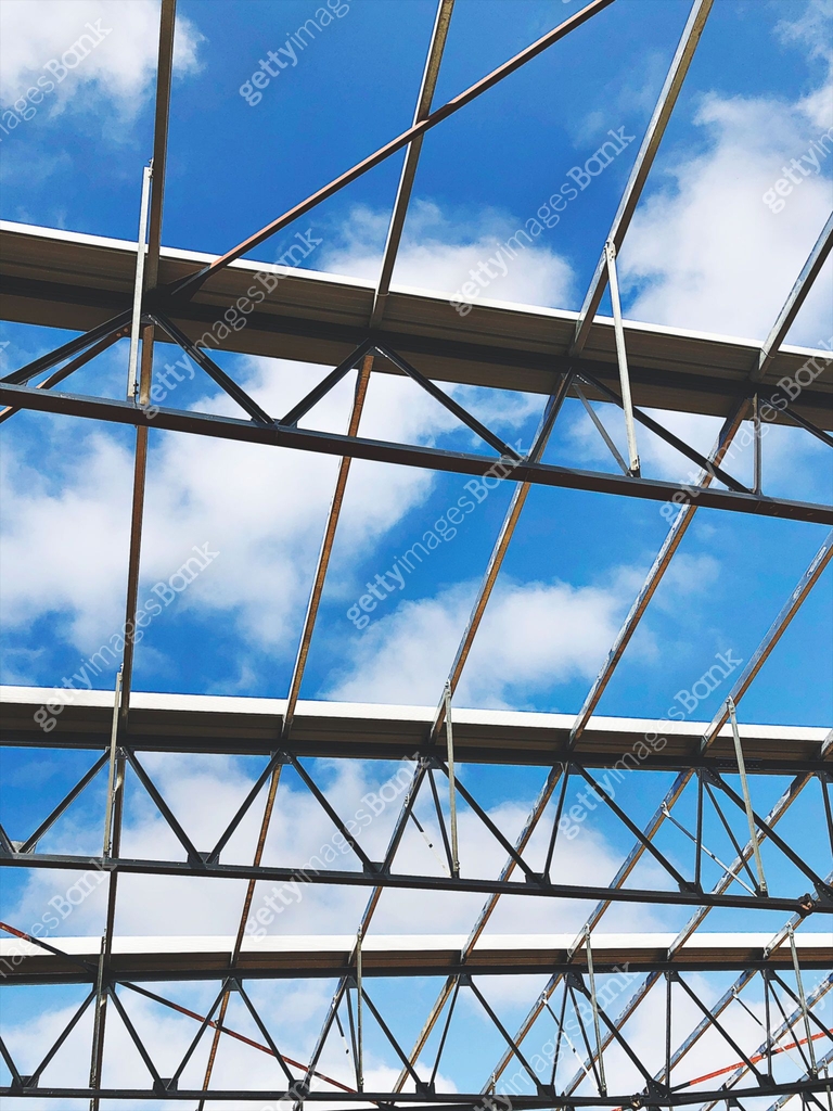 Construction Frames background with steel frames above 이미지 (1175011373 ...