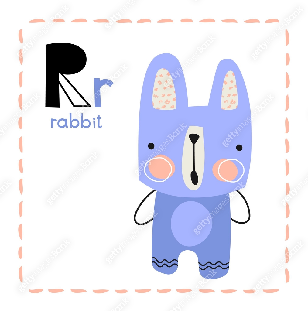 Alphabet letter R for Rabbit for kids 이미지 (1175898304) 일러스트, 무료 일러스트 ...