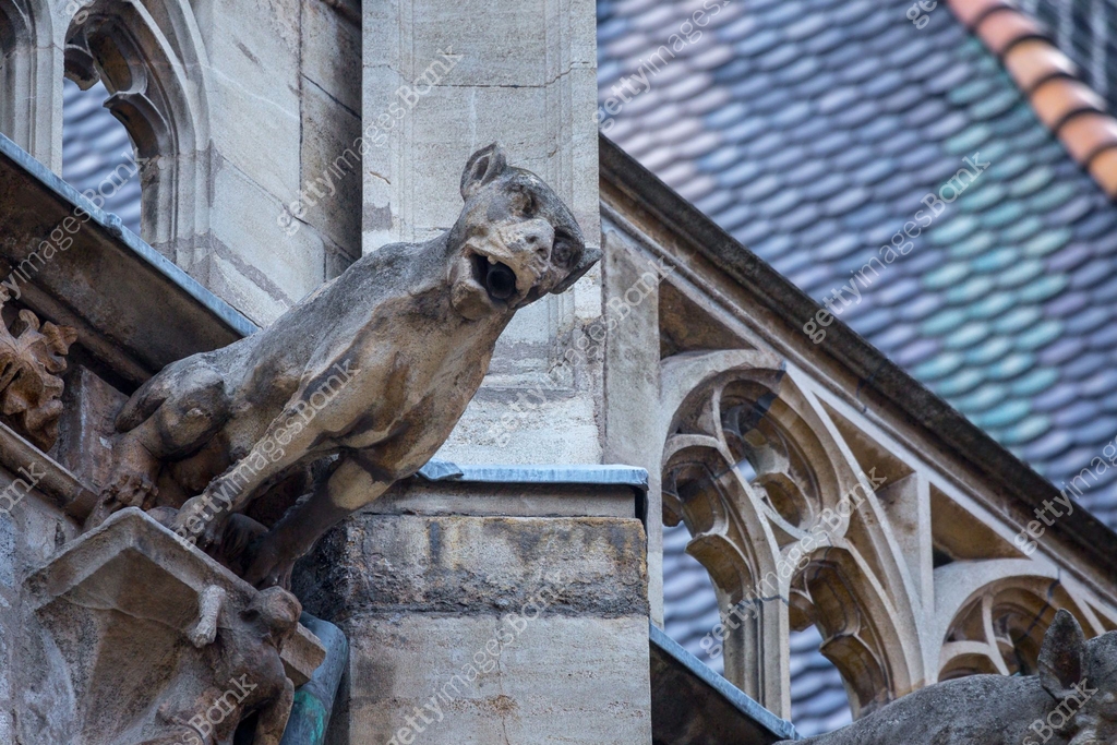 Elements of Gothic architecture. Grotesque, chimera and gargoyle ...
