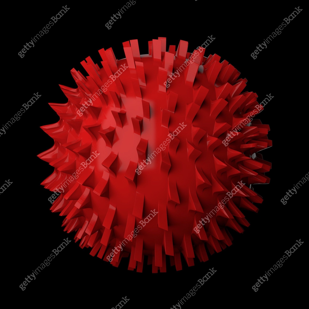 Random patterns extruded from the plastic sphere shape. 이미지 (1181628750 ...