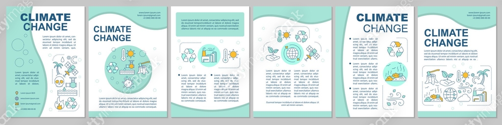Climate change brochure template layout 이미지 (1179637457) 일러스트, 무료 일러스트 ...