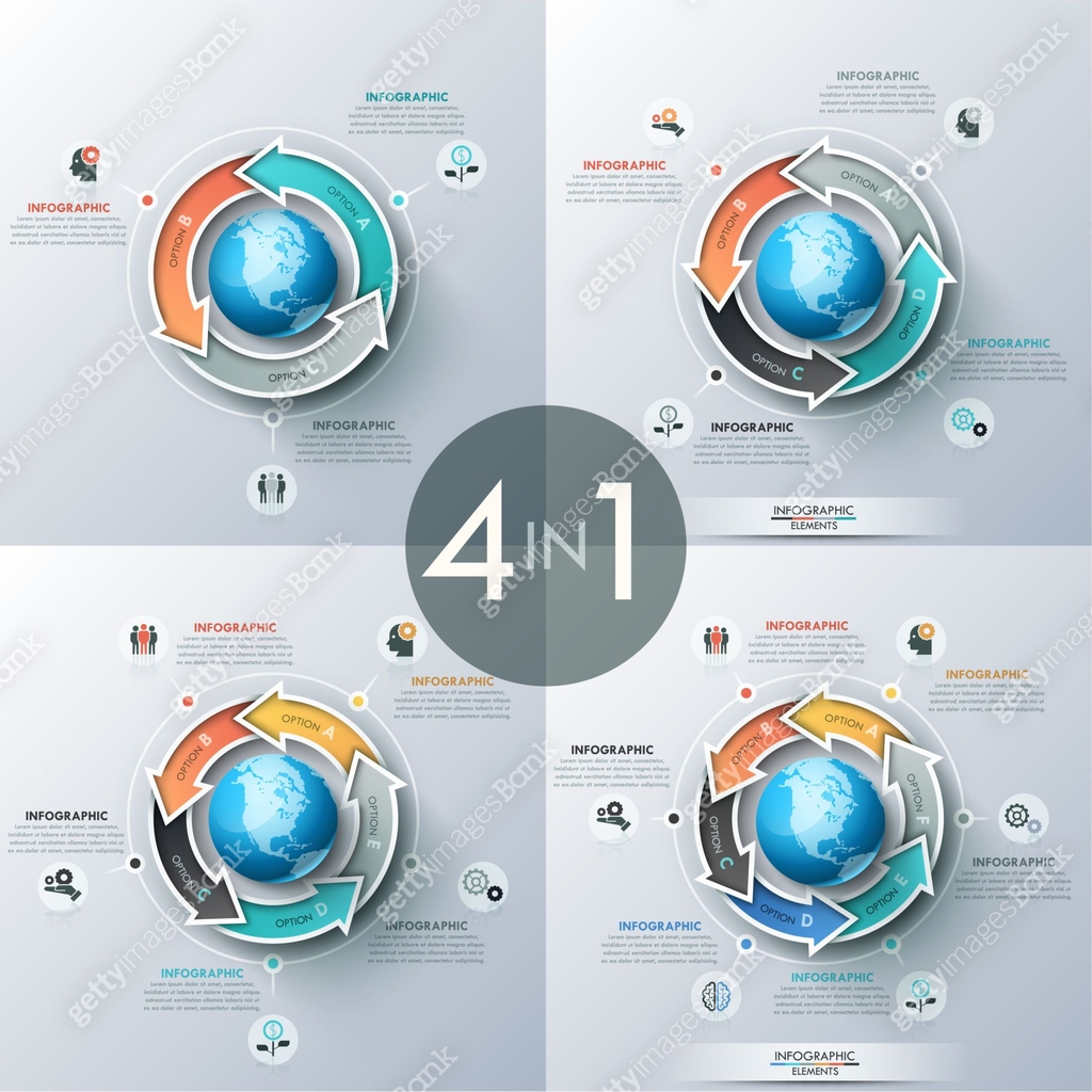Concept of global cyclical process 이미지 (1179139617) 일러스트, 무료 일러스트, 아이콘 ...