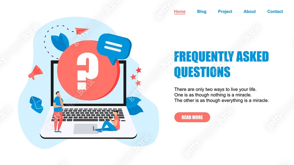 Question Bank Webpage Design Frequently Asked Question flat modern design concept on webpage ...