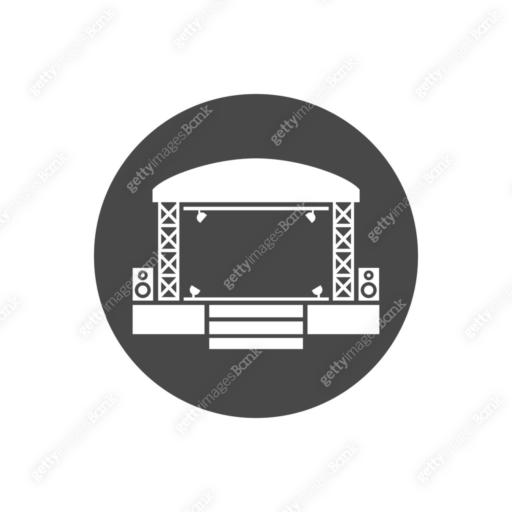 Concert stage icon on white. Vector illustration 이미지 (1182695126) 일러스트 ...