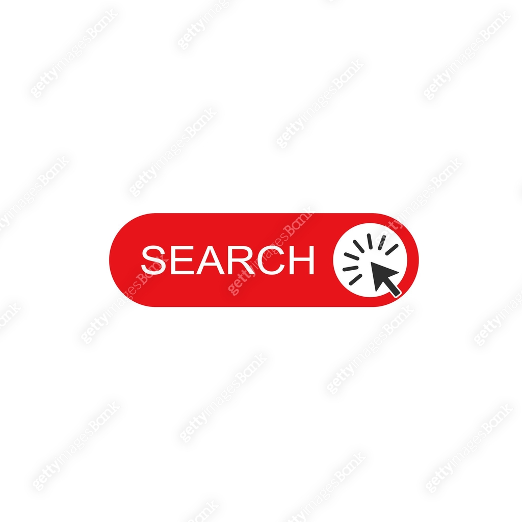 Red search button with click mouse in the left circle 이미지 (1181897923 ...