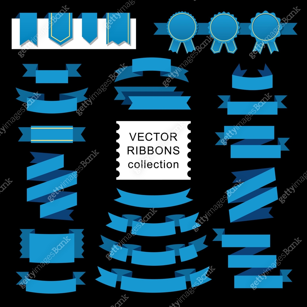 Vector collection of decorative design elements - ribbons, frames ...