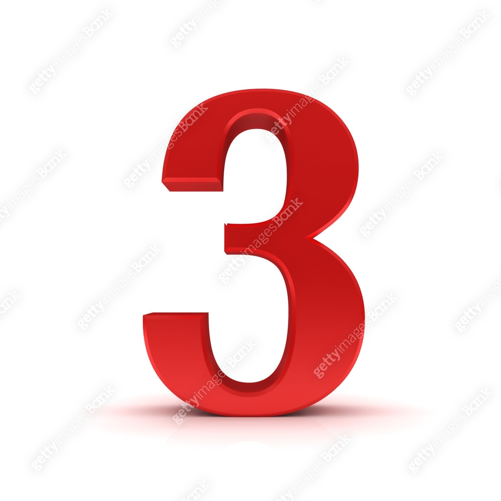 number 3 red 3d sign render graphic 이미지 (1183349346) 일러스트, 무료 일러스트 - 게티 ...