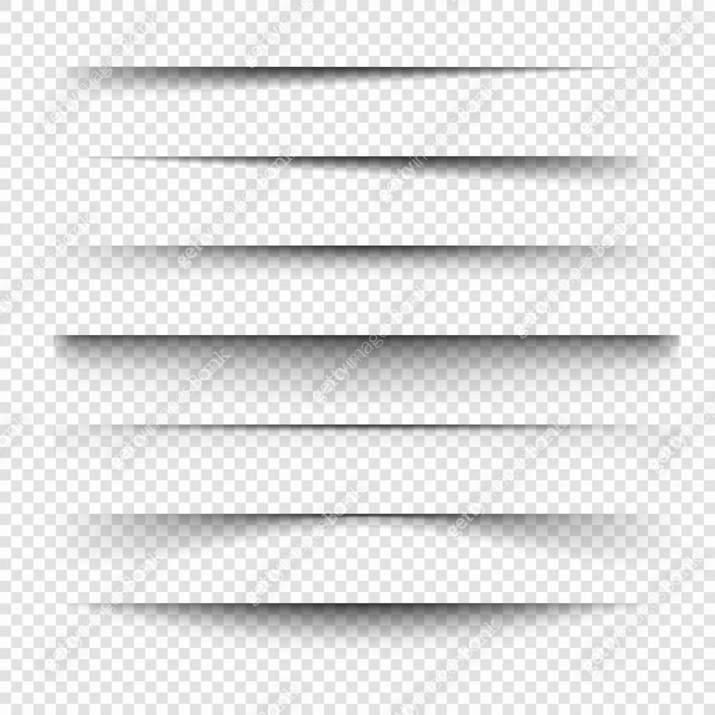 Vector realistic shadows.Vector set of transparent realistic shadow ...