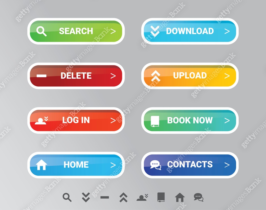 User Id Button Modern web buttons - User Interface and User Experience vector set. The ...