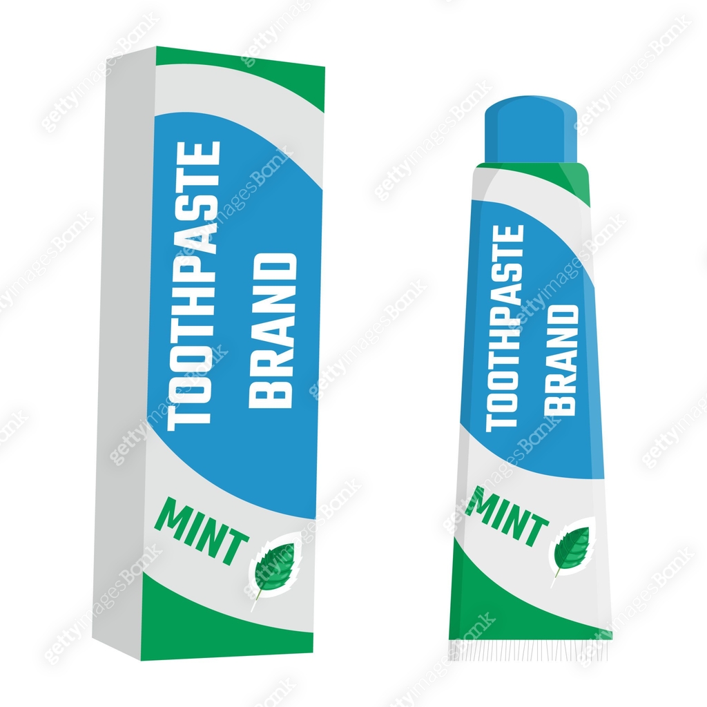 Toothpaste cartoon template isolated on white background. Teeth ...