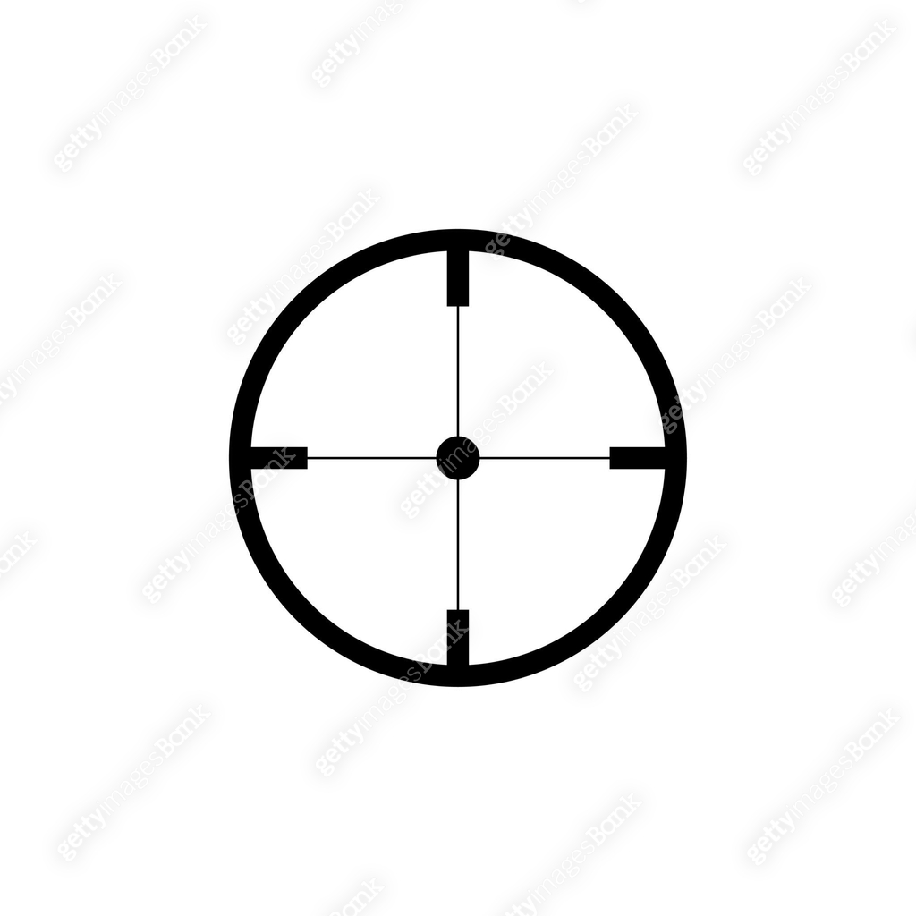 Aim target vector isolated icon. Sniper scope cross. Optical view. 이미지 ...