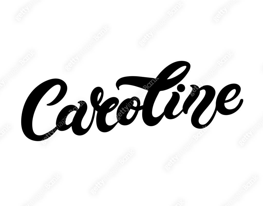 Caroline. Woman's name. Hand drawn lettering 이미지 (1194908085) - 게티이미지뱅크