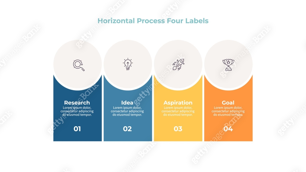 Current Labeling Process Icon Business infographics. Process with 4 steps, options, labels. Vector ...