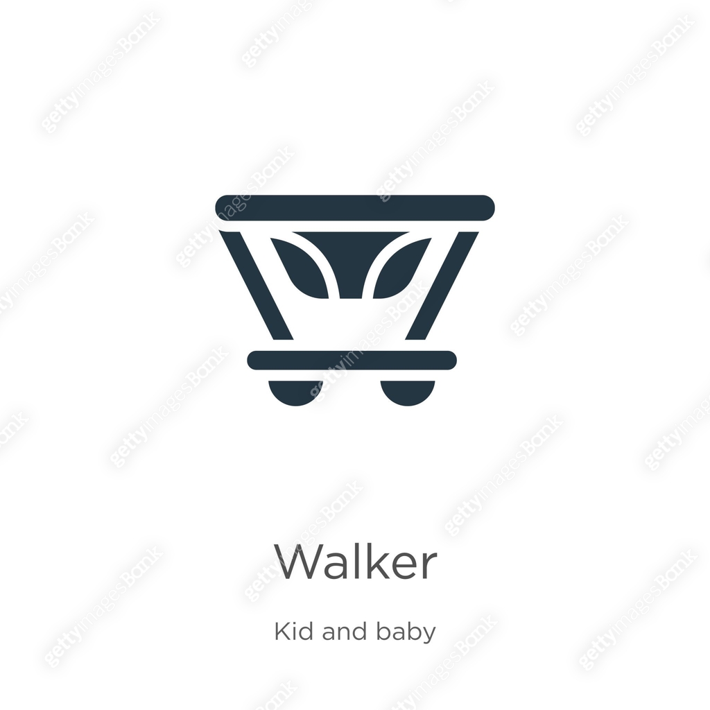 Walker icon vector. Trendy flat walker icon from kid and baby ...